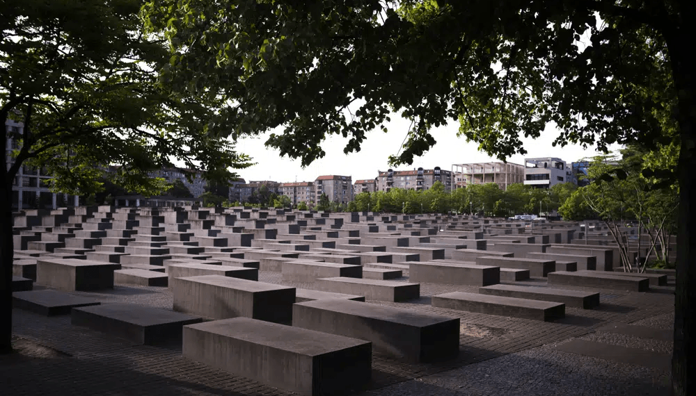 Germany Agrees To Give $1.4 Billion To Holocaust Survivors In 2024 1 The morning light illuminate the Memorial to the Murdered Jews of Europe, or the Holocaust Memorial in Berlin, Germany, Thursday, June 15, 2023.