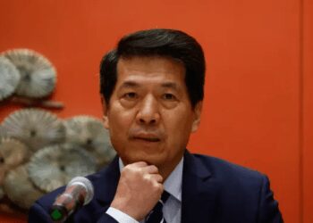 China's Ukraine envoy Li Hui speaks to media in Beijing, Friday, June 2, 2023.