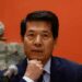 China's Ukraine envoy Li Hui speaks to media in Beijing, Friday, June 2, 2023.