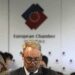 Jens Eskelund, president of the European Chamber attends the launch of the European Business in China: Business Confidence Survey in Beijing, Wednesday, June 21, 2023.