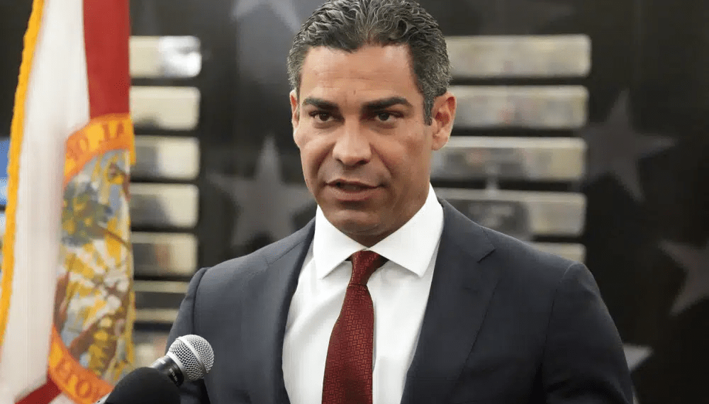 Miami Mayor Francis Suarez speaks during a news conference June 12, 2023, in Miami.