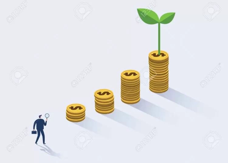 Ghana Stock Market Investors Cash In Recent Gains 1 96399491 businessman looking for investment opportunity standing on money growth graph profit stock market
