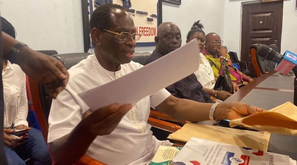 NPP Flagbearership Race: Aspirant Unable To File Nominations Forms 1 Dr. Kofi Konadu Apraku filing flagbearer nomination forms