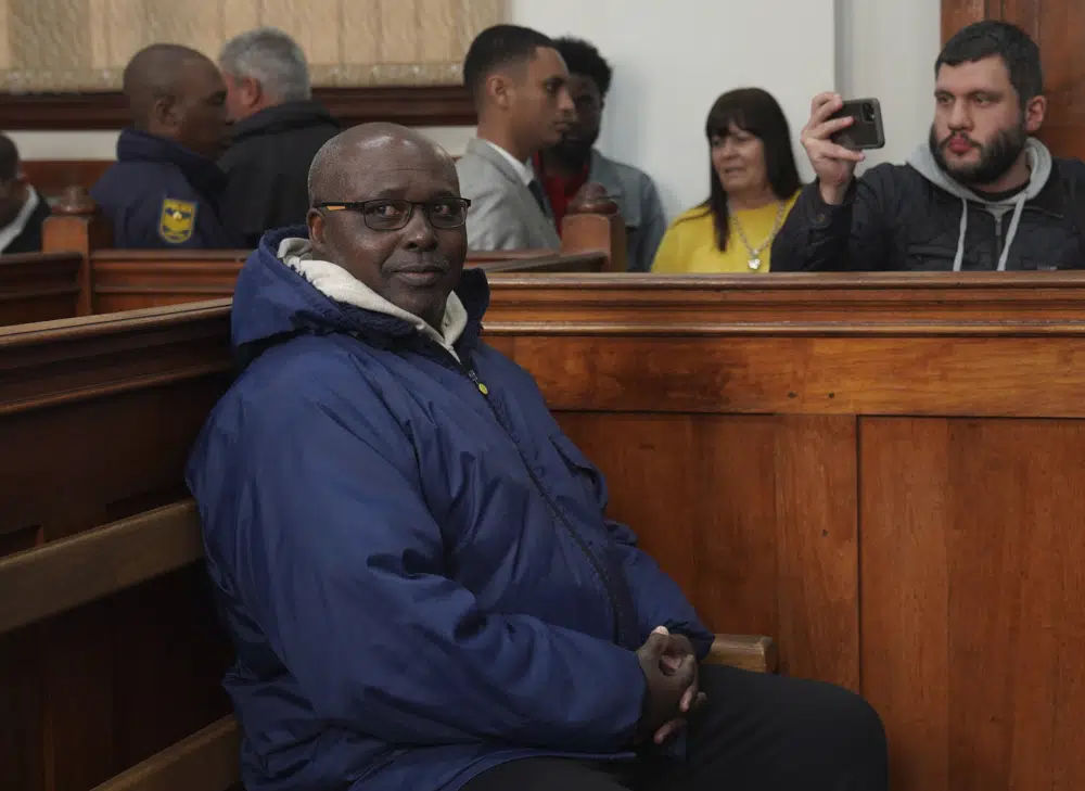 Fulgence Kayishema sits in the Magistrates Court in Cape Town South Africa