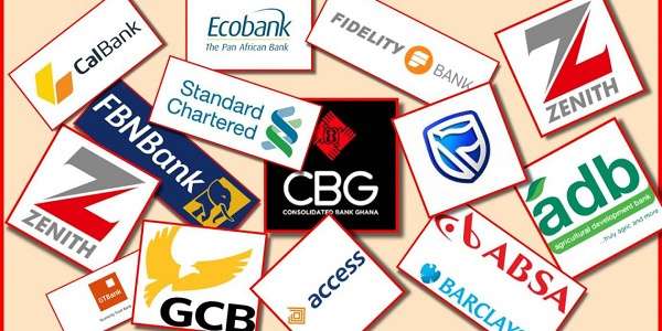 Logo of some banks in Ghan