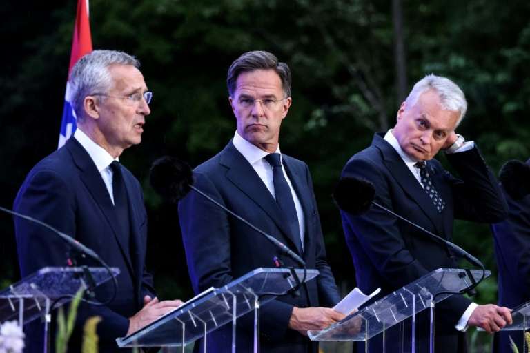 NATO chief Jens Stoltenberg met seven national leaders in The Netherlands ahead of a key summit in Lithuania