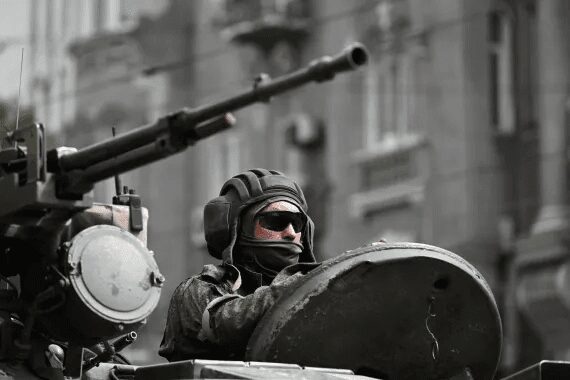 In Armed Mutiny, Wagner Claims Control Of Rostov-on-Don 1 A fighter from Wagner group is seen atop an armoured vehicle in a street near the headquarters of the Southern Military District in the city of Rostov-on-Don, Russia, June 24, 2023