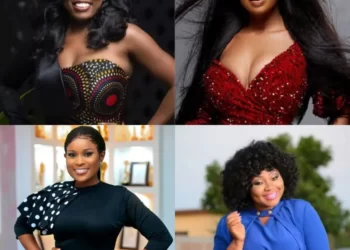 Top left and right corner respectively, Nana Aba Anamoah and Serwaa Amihere and down left and right corner respectively, Berla Mundi and Sally Frimpong Mann