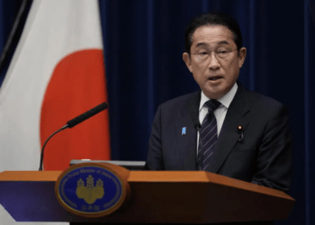 Kishida Announces Plan To Attend NATO Leaders’ Summit 10 Japanese Prime Minister Fumio Kishida speaks during a news conference at the prime minister's office in Tokyo, Wednesday, June 21, 2023.