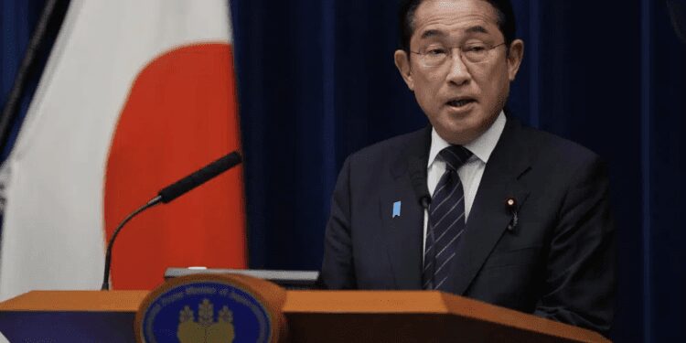 Kishida Announces Plan To Attend NATO Leaders’ Summit 1 Japanese Prime Minister Fumio Kishida speaks during a news conference at the prime minister's office in Tokyo, Wednesday, June 21, 2023.