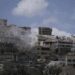 Smoke rises from fighting between Israeli forces and Palestinian militants in the West Bank city of Jenin Monday, June 19, 2023.