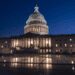 The Capitol is illuminated as the Senate works into the night to finish votes on amendments on the big debt ceiling and budget cuts package, at the Capitol in Washington, Thursday evening, June 1, 2023.