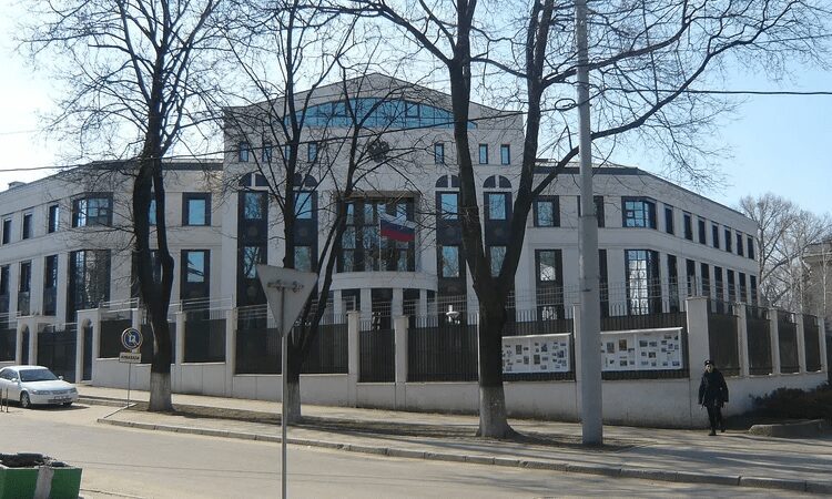 Moldova Calls For The Expulsion Of 45 Russian Embassy Staff 1 Russian embassy in Chisinau.