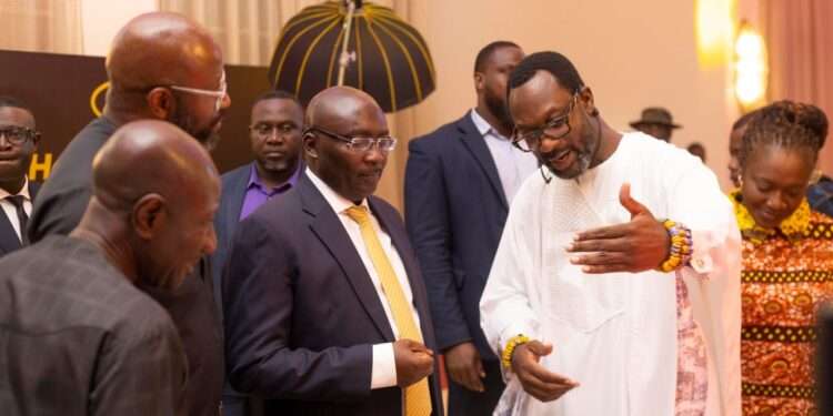 L R MTN SVP Markets Eben Asante GCEO Ralph Mupita VP Dr. Bawumia CEO Selorm Adadevoh Dep Min MOCD Hon Ama Pomaa Boateng