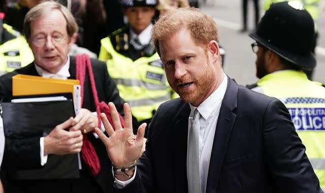 Prince Harry arriving at the court