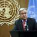 Guterres Bemoans Grain Deal Collapse 13 epa07042380 United Nations Secretary-General Antonio Guterres addresses the media after his meeting with President of the European Commission Jean-Claude Juncker (not pictured) at the United Nations Headquarters in New York, New York, USA, 23 September 2018. EPA/JASON SZENES