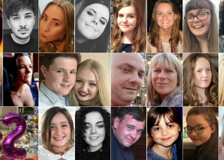 Victims of Manchester Bombing.