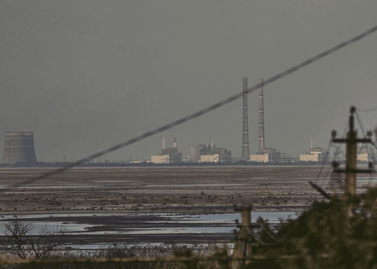 Tense Situation at Zaporizhzhia Nuclear Power Plant- Peskov 1 The Zaporizhzhia nuclear power plant is seen the background of the shallow Kakhovka reservoir, on Tuesday, June 27, 2023.