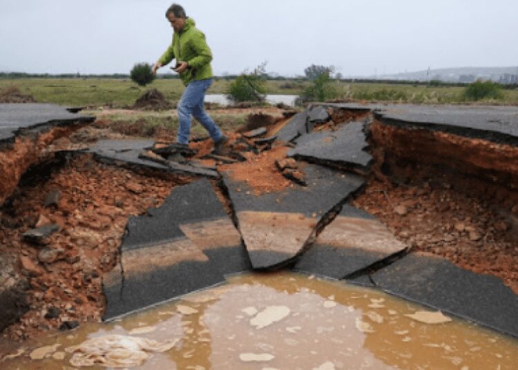 Sections of the R303 north of Ceres have been washed away by flooding, cutting off Citrusdal further north.