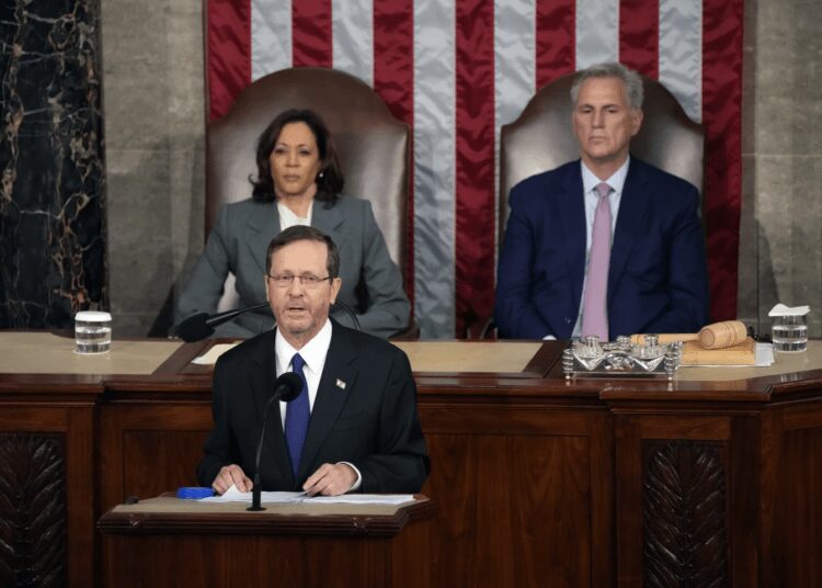 Israeli President, Isaac Herzog speaks to a joint session of U.S Congress on Wednesday, July 19, 2023.