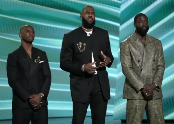 Chris Paul, LeBron James and Dwayne Wade