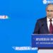 Russian President Vladimir Putin delivers a speech during a plenary session of the Russia-Africa Summit and Economic and Humanitarian Forum in St. Petersburg, Russia, Thursday, July 27, 2023.