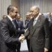 Greece And Turkey Agree To Repair Ties 10 Prime Minister of Greece, Kyriakos Mitsotakis, left, shakes hands with Turkish President, Recep Tayyip Erdogan on Wednesday, July 12, 2023.