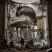 Church personnel inspect damage inside the Transfiguration Cathedral in Odesa on Sunday, July, 23, 2023.