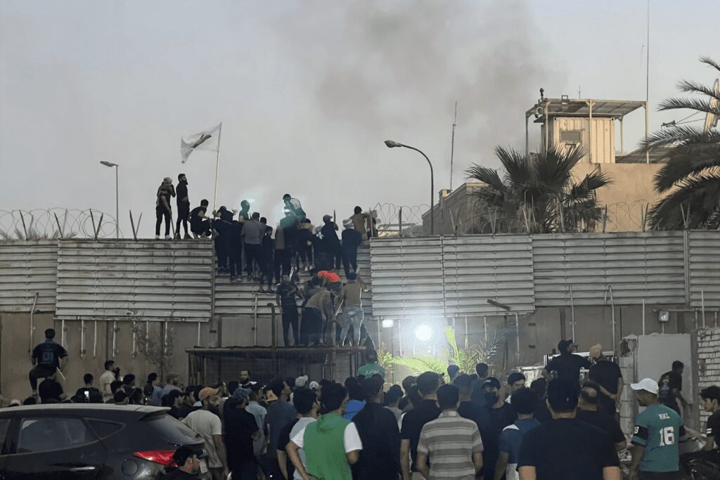 Swedish Embassy In Baghdad Stormed By Angry Demonstrators 2 u6lrexdo