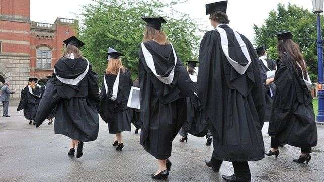 A group of graduationg students