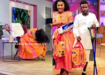 Nana Ama McBrown and guest on her showtime