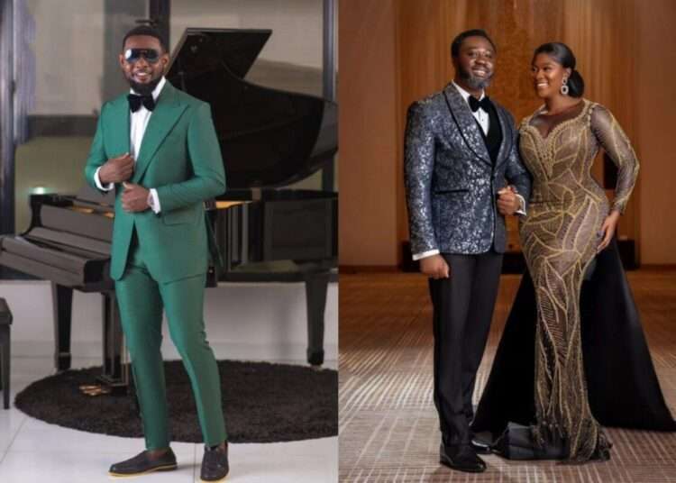 Nigerian comedian and actor, AY with Mercy Johnson and her husband