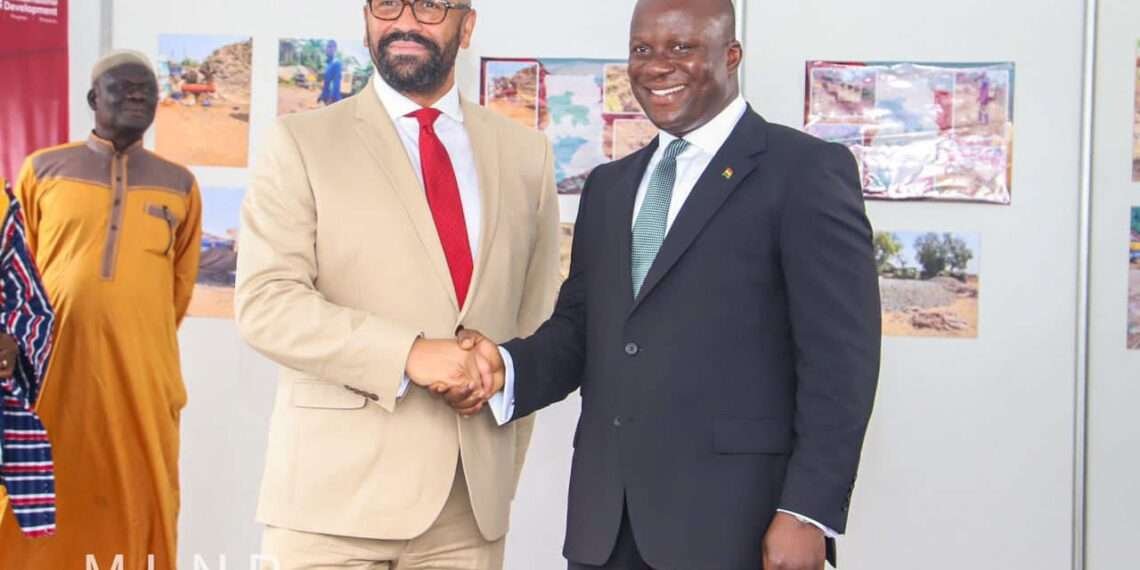Lands Minister, UK Foreign Secretary Launch Programme To Sanitize Ghana's Small Scale Mining Sector 1 Lands Minister, Samuel Jinapor (r),
UK's Secretary of State for Foreign, Commonwealth and Development Affairs, the Rt. Hon. James Cleverly (l).