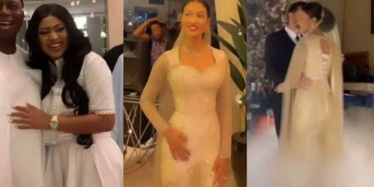 Regina Daniels and husband, Ned Nwoko with Meram Indimi and her husband