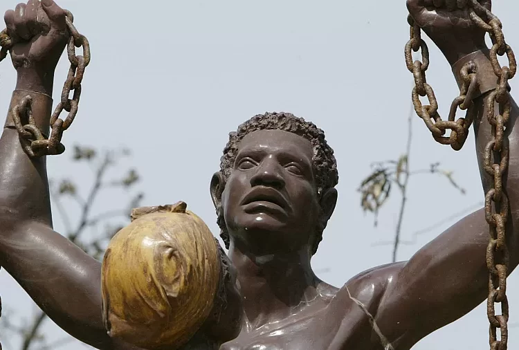A slavery monument in Ghana.