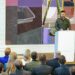 Ukraine's President, Volodymyr Zelenskyy speaks at the Danish Parliament in Copenhagen, Monday Aug. 21, 2023.