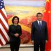 US Commerce Secretary, Gina Raimondo, and Chinese Vice Premier He Lifeng.