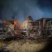 Deep Strike Battle Underway In The Black Sea- UK Defence Ministry 11 Rescuers working to put out a fire after an overnight attack on seaport infrastructure in the Odesa region.