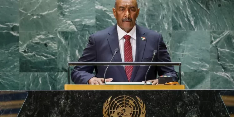 Sudan army Chief and President of the Transitional Sovereign Council, Abdel-Fattah al-Burhan addresses the 78th session of the UN General Assembly in New York City.