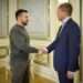UK Defence Secretary Meets Zelenskyy in Kyiv 11 Volodymyr Zelenskyy, President of Ukraine, left, shakes hands with British Defence Secretary, Grant Shapps.