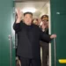 A picture from North Korea's official Korean Central News Agency (KCNA) shows Kim Jong-un waving as he departs by train from Pyongyang for a visit to Russia.