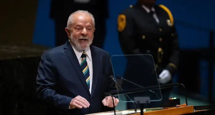 President Luiz Inácio Lula da Silva of Brazil addresses the 78th session of the United Nations General Assembly (UNGA) in New York.
