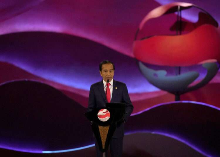 43rd ASEAN Summit Commences In Jakarta 1 Indonesian President, Joko Widodo delivers his speech during the opening ceremony of the Association of Southeast Asian Nations (ASEAN) Summit in Jakarta, Indonesia, on Sept 5, 2023.