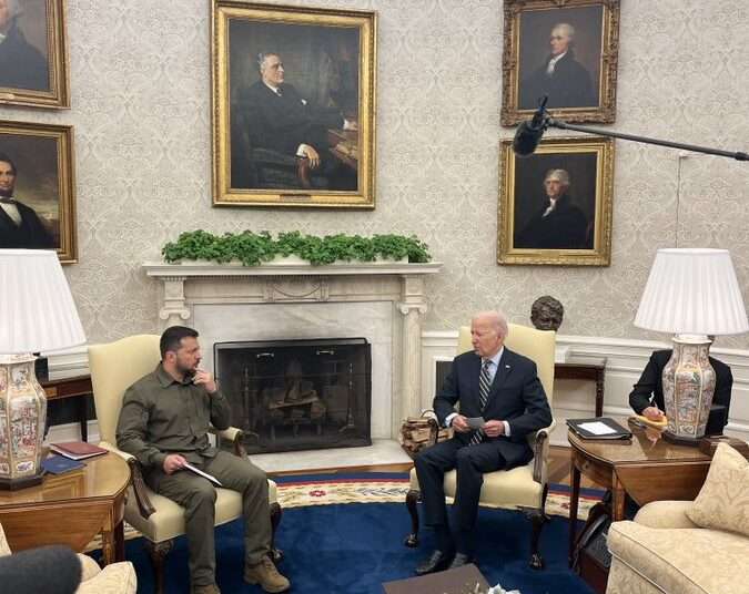Zelenskyy Meets Biden At The White House 1 Volodymyr Zelenskyy and President Joe Biden.