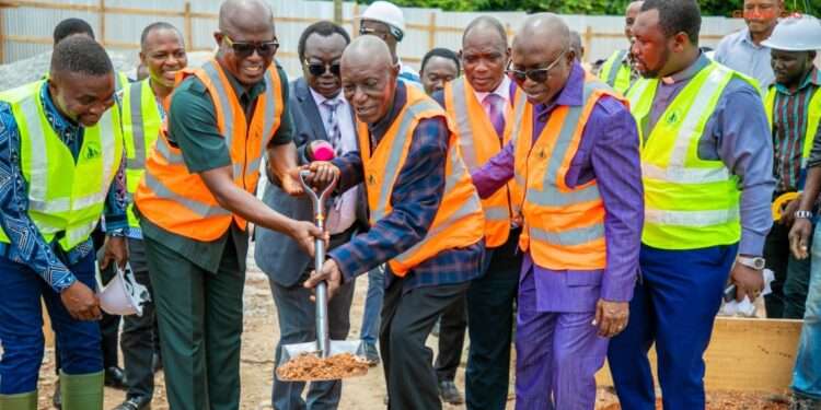 Ghana Gas Cuts Sod For 200-bed Hospital At UENR 1 Ghana Gas hospital sod-cutting.