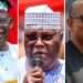 Combination picture of President Bola Tinubu, Atiku Abubakar and Peter Obi.
