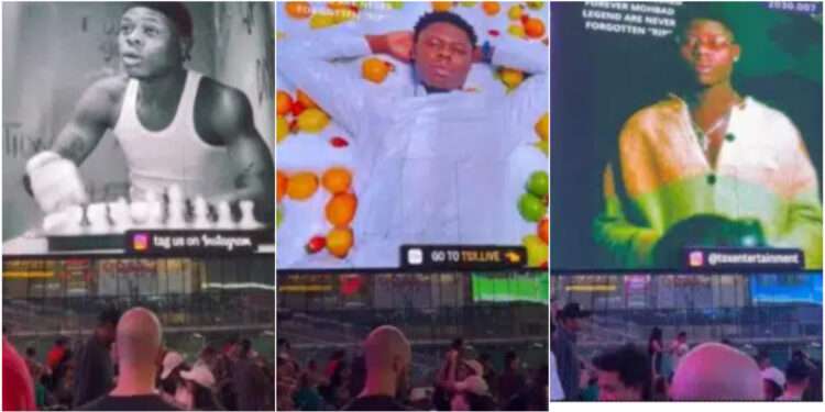 Tribute To Late Mohbad Spotted In New York 1 The late Nigerian singer, Mohbad on digital billboard in New York City