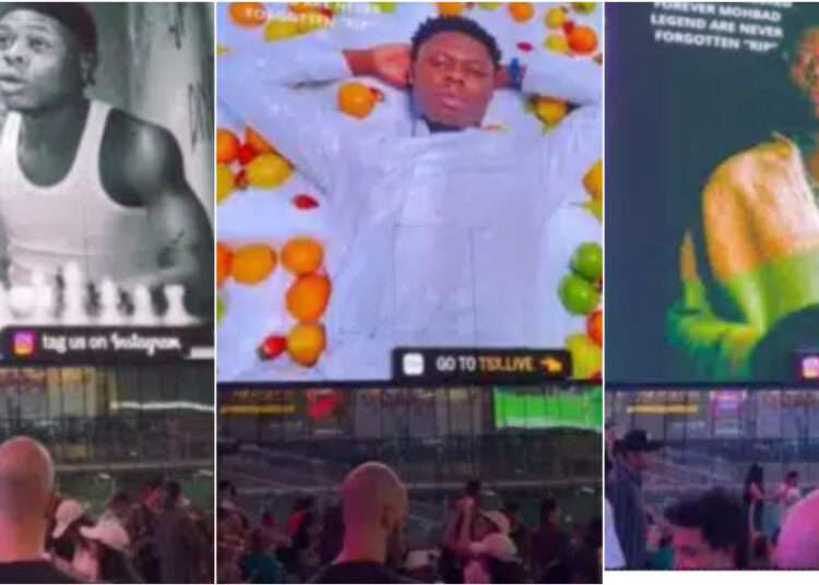 The late Nigerian singer, Mohbad on digital billboard in New York City