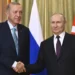 Putin Meets Turkish President In Sochi 11 Turkish President, Recep Tayyip Erdogan, left, shakes hands with Russia's President, Vladimir Putin.