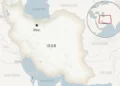 A locator map of Iran.